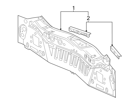 2023 Toyota bZ4X Rear Body Diagram