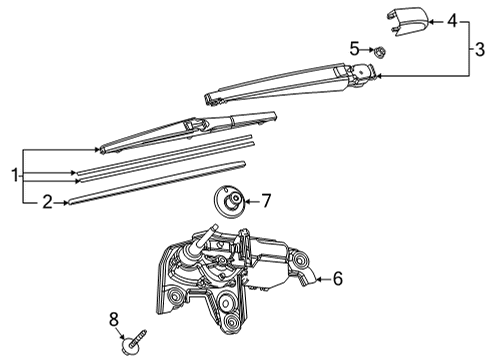 2022 Toyota Highlander Wiper & Washer Components Diagram 1 - Thumbnail