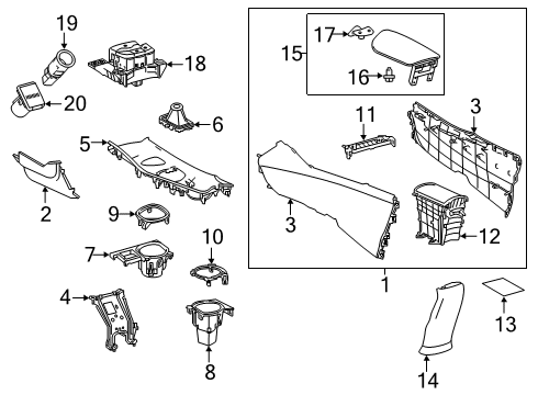 2019 Toyota C-HR Lock Sub-Assembly, CONSO Diagram for 58908-10020