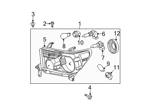 2009 Toyota Tundra Bulbs Diagram 2 - Thumbnail