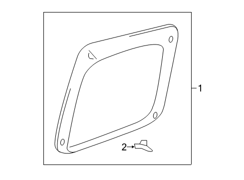 2017 Toyota Tacoma Glass Sub-Assy, Rear Door, LH Diagram for 62740-04020