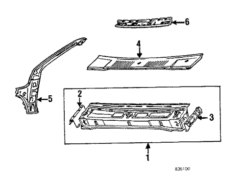 1984 Toyota Tercel Cowl Diagram