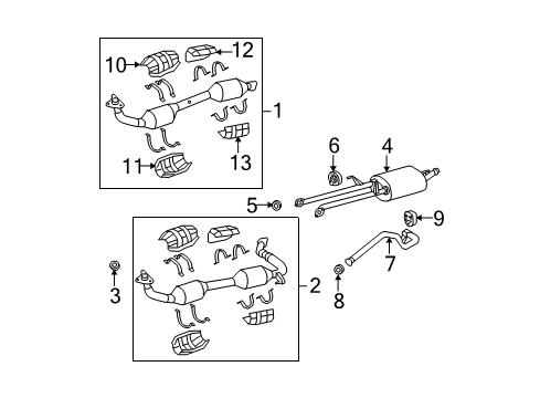 2011 Toyota Tundra Exhaust Components Diagram 2 - Thumbnail