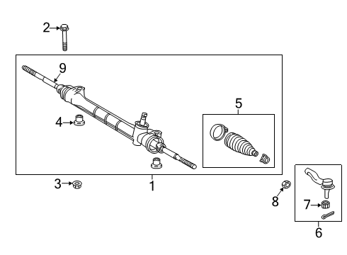 2019 Toyota Corolla Steering Column & Wheel, Steering Gear & Linkage Diagram 7 - Thumbnail