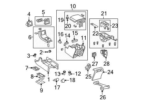 2007 Toyota Tundra Console Diagram