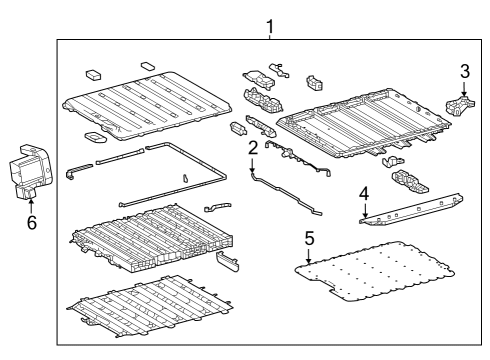 2023 Toyota bZ4X COVER, BATTERY BOX Diagram for 58219-42030