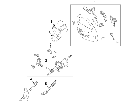 2014 Toyota Tundra Steering Column & Wheel, Steering Gear & Linkage Diagram