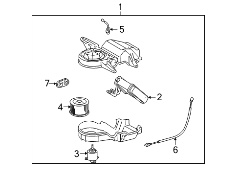 2001 Toyota Land Cruiser Heater Core & Control Valve Diagram 2 - Thumbnail