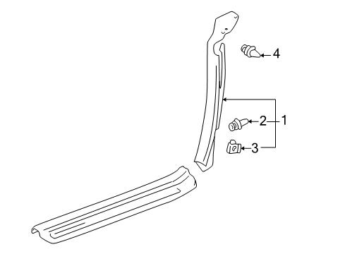 2005 Toyota MR2 Spyder Interior Trim - Quarter Panels Diagram