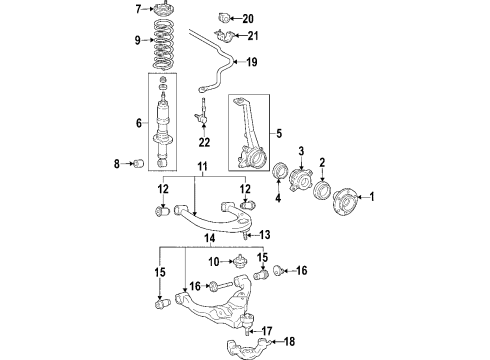 2003 Toyota 4Runner Absorber Assembly, Shock Diagram for 48510-69675