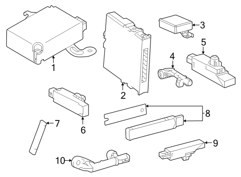 2023 Toyota Crown Antenna Assembly, Indoor Diagram for 899A0-42030