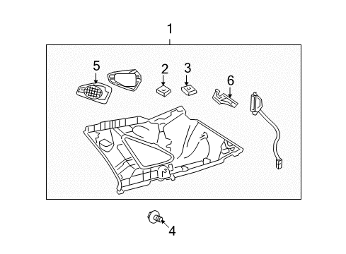 2015 Toyota Venza Interior Trim - Quarter Panels Diagram