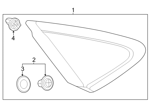 2023 Toyota Prius Exterior Trim - Quarter Panel Diagram