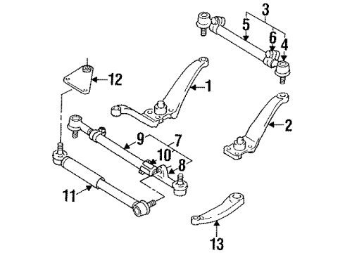 1997 Toyota Land Cruiser Steering Column & Wheel, Steering Gear & Linkage Diagram 2 - Thumbnail