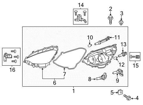 2013 Toyota Prius C Bulbs Diagram