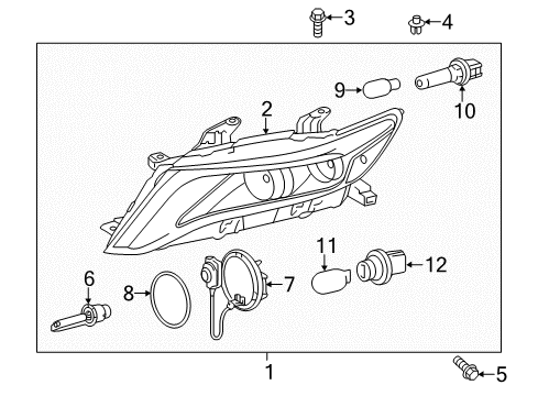 2015 Toyota Venza Bulbs Diagram