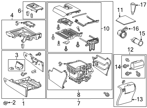 2014 Toyota Tundra Console Diagram 2 - Thumbnail