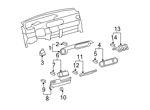 2013 Scion xB Register Assy, Instrument Panel Diagram for 55680-12060-B0