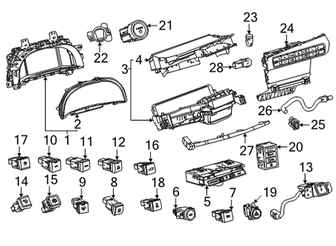 2021 Toyota Mirai Switch, Hazard WARNI Diagram for 84332-62030