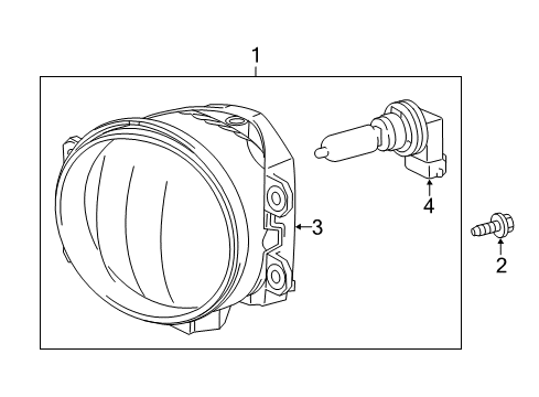 2017 Toyota 4Runner Bulbs Diagram 1 - Thumbnail