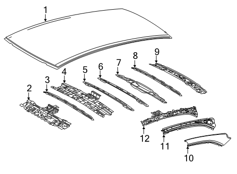 2018 Toyota Camry Roof & Components Diagram