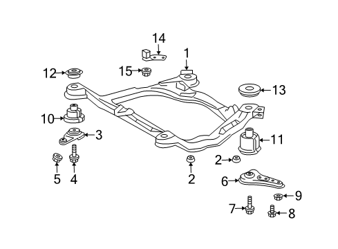 2002 Toyota Solara Suspension Mounting - Front Diagram