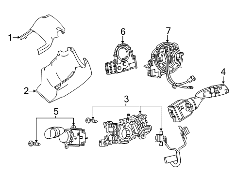 2022 Toyota Corolla Shroud, Switches & Levers Diagram 3 - Thumbnail