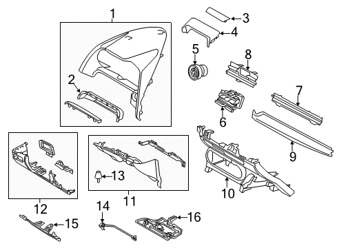 2017 Toyota Yaris iA Cushion, Glove Compartment Door Check Diagram for 55557-WB001