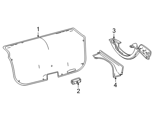 2019 Toyota Mirai Interior Trim - Trunk Diagram