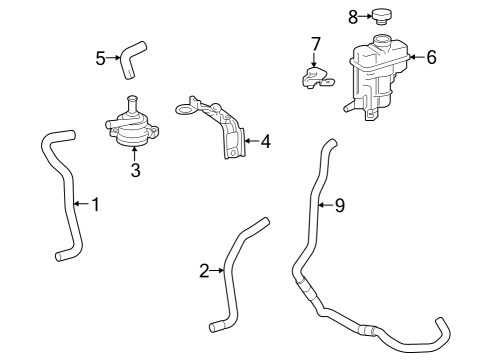 2022 Toyota RAV4 Inverter Cooling Components Diagram