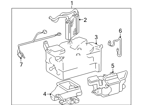 2004 Scion xB HVAC Case Diagram