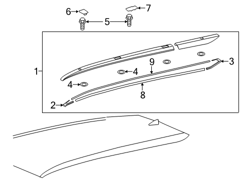 2019 Toyota Highlander Luggage Carrier Diagram