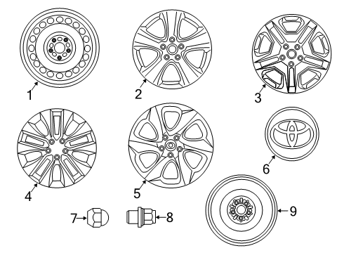 2022 Toyota RAV4 Wheels Diagram 2 - Thumbnail