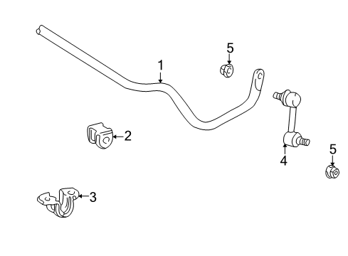 2003 Toyota Celica Rear Suspension Components, Lower Control Arm, Upper Control Arm, Stabilizer Bar Diagram