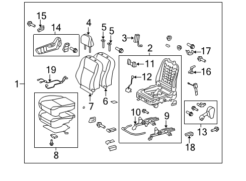 2010 Toyota Corolla Front Seat Back Cover, Right(For Separate Type) Diagram for 71073-12L50-E1