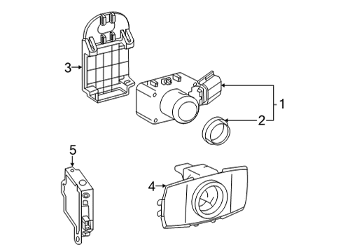 2019 Toyota Mirai Electrical Components - Rear Bumper Diagram