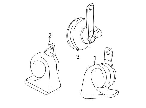 2001 Toyota Sequoia Horn Assy, High Pitched Diagram for 86510-0C020