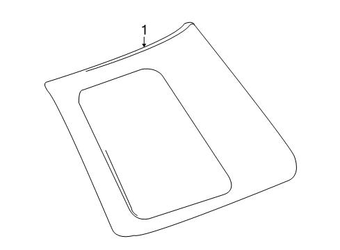 2010 Toyota FJ Cruiser Quarter Panel - Glass & Hardware Diagram