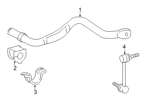 2019 Toyota 4Runner Stabilizer Bar & Components - Front Diagram