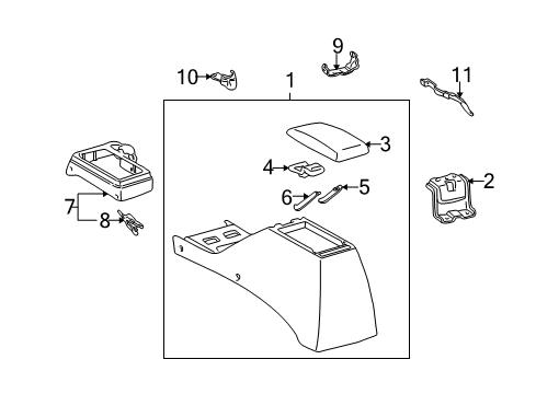 2000 Toyota Tacoma Console Diagram