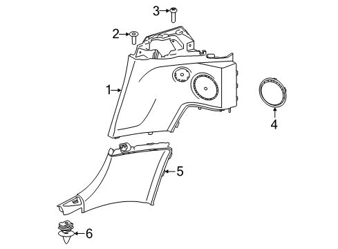 2022 Toyota GR Supra Interior Trim - Quarter Panels Diagram