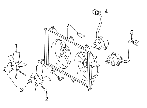 2002 Toyota Highlander Cooling System, Radiator, Water Pump, Cooling Fan Diagram 3 - Thumbnail