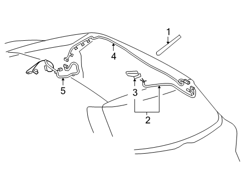 2011 Toyota Matrix Antenna Assembly, SATELL Diagram for 86960-02031