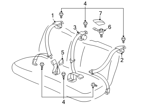 2001 Toyota Prius Seat Belt Diagram