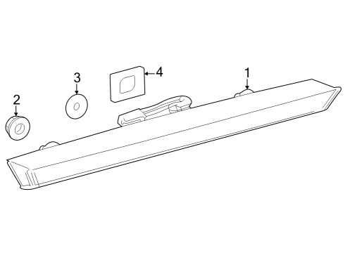 2023 Toyota GR Corolla High Mount Lamps Diagram