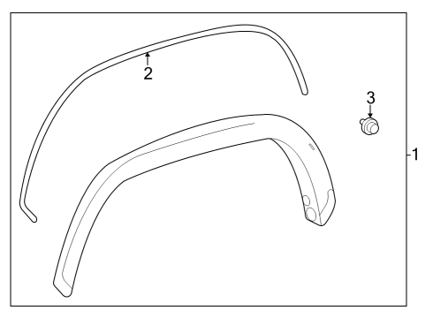 2023 Toyota Tundra Exterior Moldings  Diagram 3 - Thumbnail