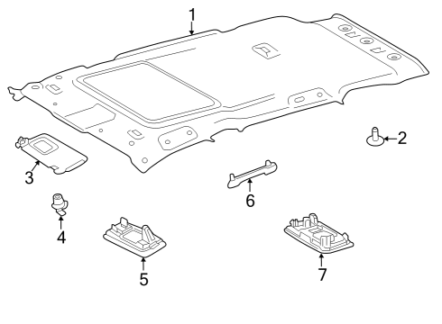 2023 Toyota Corolla Cross HEADLINING ASSY, ROO Diagram for 63310-0A590-B0