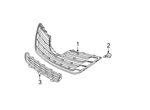 2010 Toyota Camry Grille & Components Diagram