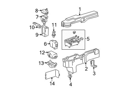 2001 Toyota Solara Cover Diagram for 82662-06030