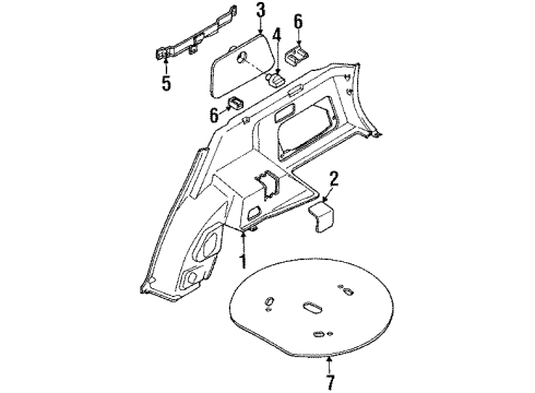 1991 Toyota Corolla Interior Trim Diagram